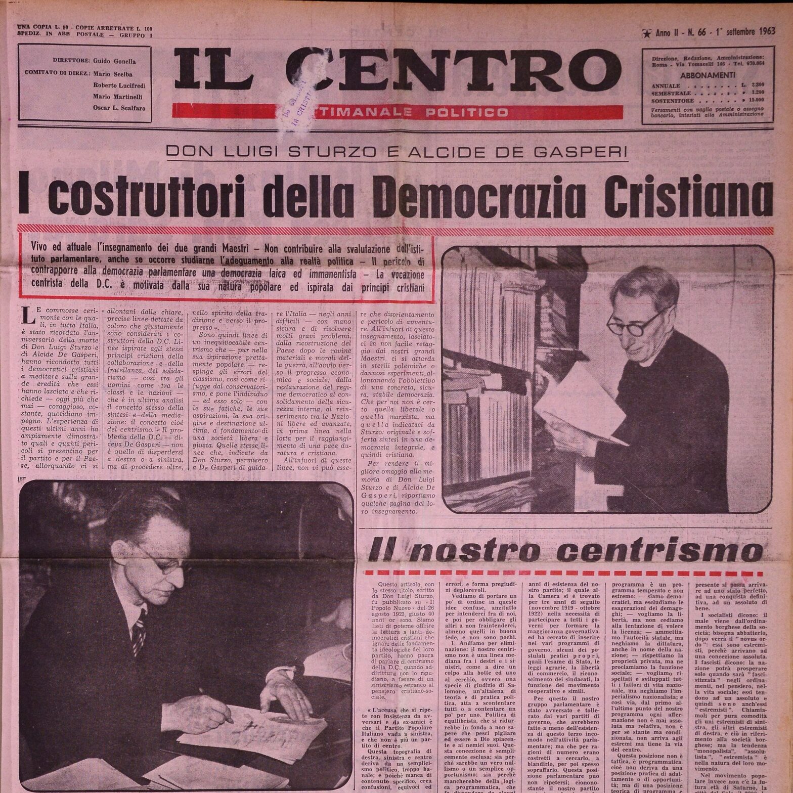 ONLINE su Digital “Il Centro” la rivista della corrente centrista della DC