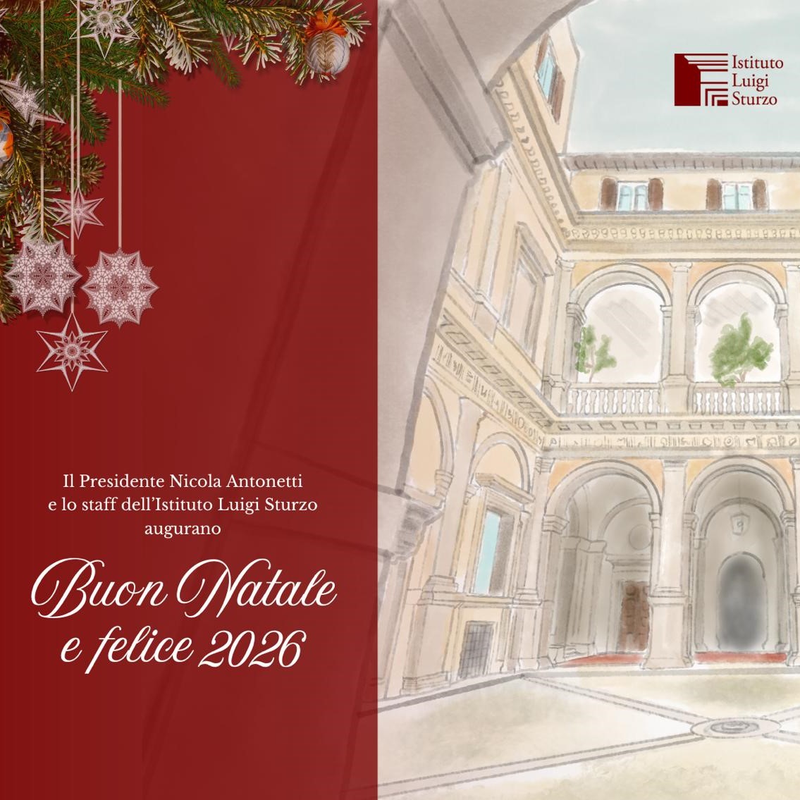 Buon Natale dall’Istituto Luigi Sturzo: info e orari festività